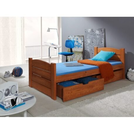 Kinderbett mit Bettkasten ROM aus Vollholz Eiche