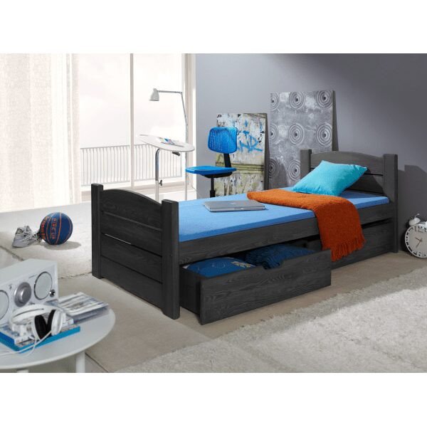 roma-graphit-min Kinderbett mit Bettkasten ROM aus Vollholz Graphit