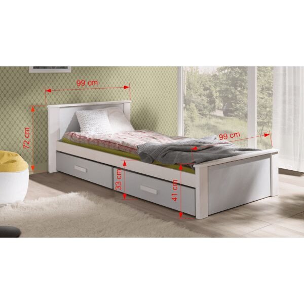 Vollholz Kinderbett ANDREAS Masse