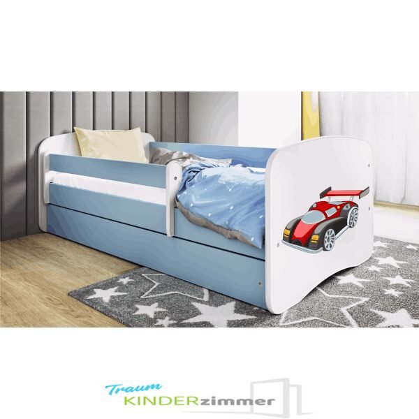 Kinderbett Auto Weiss-blau Kinderbett Auto Weiss-blau