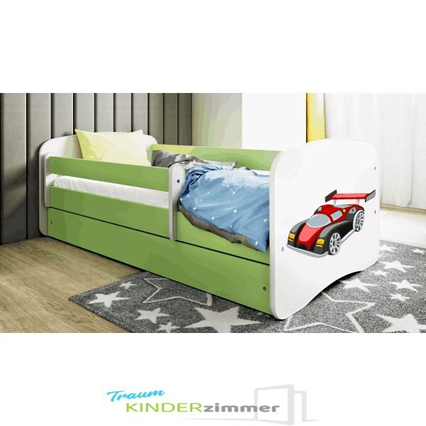 Kinderbett Auto Weiss-grün Kinderbett Auto Weiss-grün