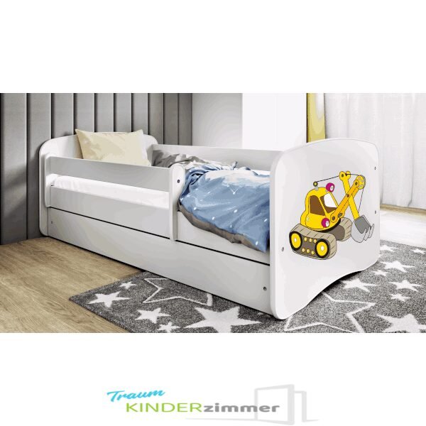 Kinderbett Bagger Weiss