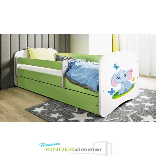 Kinderbett Elefant Weiss-grün Kinderbett Elefant Weiss-grün