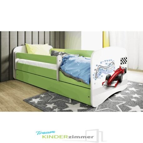 Kinderbett Formel 1 Weiss-grün