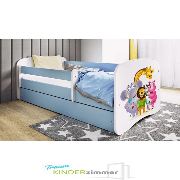 Kinderbett Zoo Weiss-blau