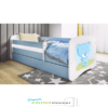 Teddy Kinderbett Weiss-blau