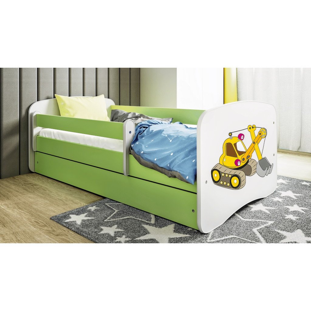 Kinderbett Bagger Grün