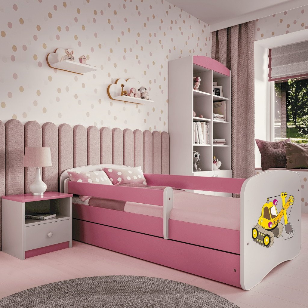 Kinderbett Bagger Rosarot