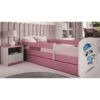 Kinderbett Waschbär Pink