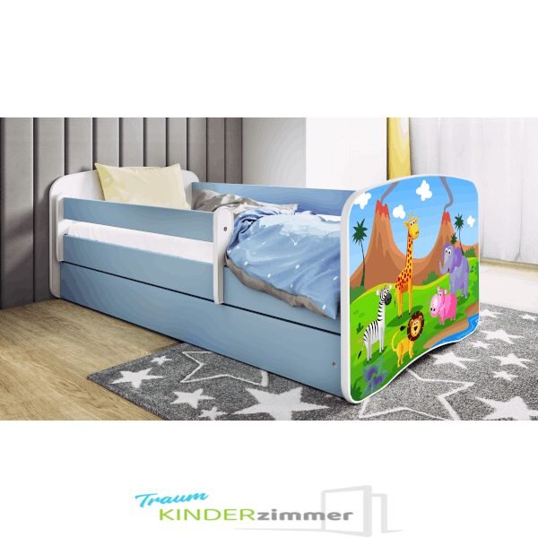 Kinderbett Safari Weiss-blau Kinderbett Safari Weiss-blau