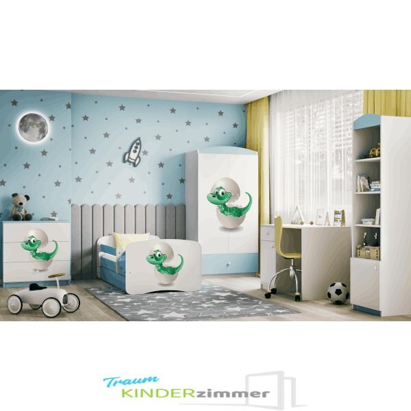 Kinderzimmer Dinosaurier Blau-weiss