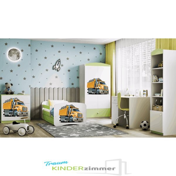 Kinderzimmer LKW Grün-weiss