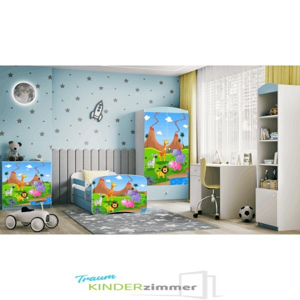 Kinderzimmer Safari Blau-weiss Kinderzimmer Safari Blau-weiss