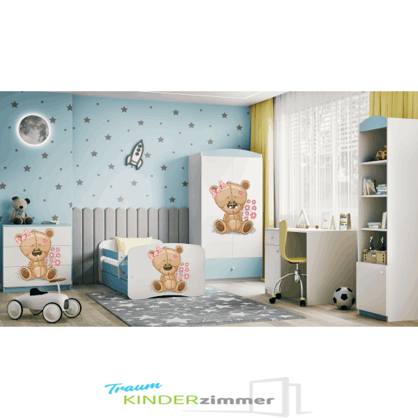 Kinderzimmer Teddy Blau-weiss