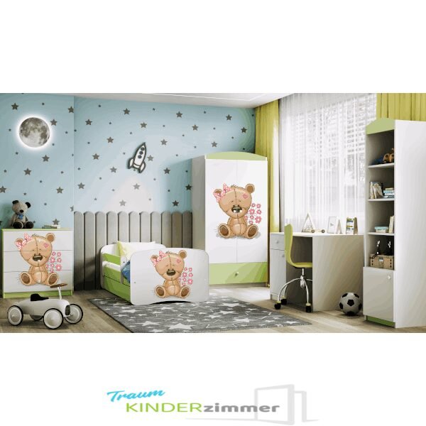 Kinderzimmer Teddy Grün-weiss