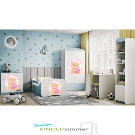 Kinderzimmer Teddybär Blau-weiss