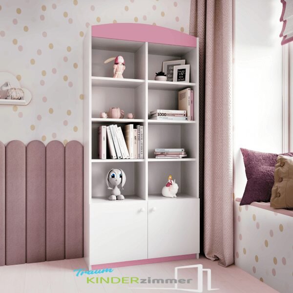 Doppelter Schrank Weiss-Rosa Doppelter Schrank Weiss-Rosa