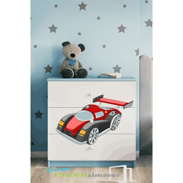 Kommode Auto Blau-Weiss Kommode Auto Blau-Weiss