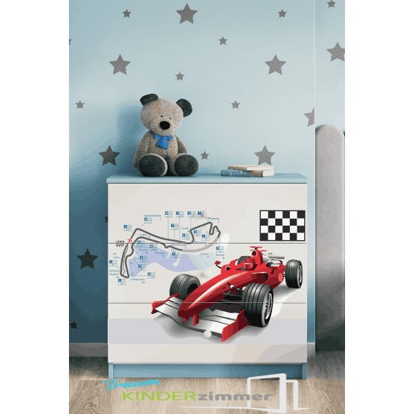 Kommode Formel 1 Blau-Weiss Kommode Formel 1 Blau-Weiss