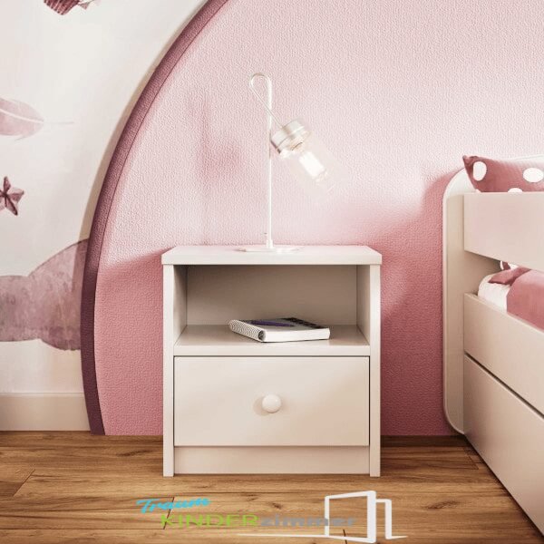 Nachttisch Weiss-Weiss