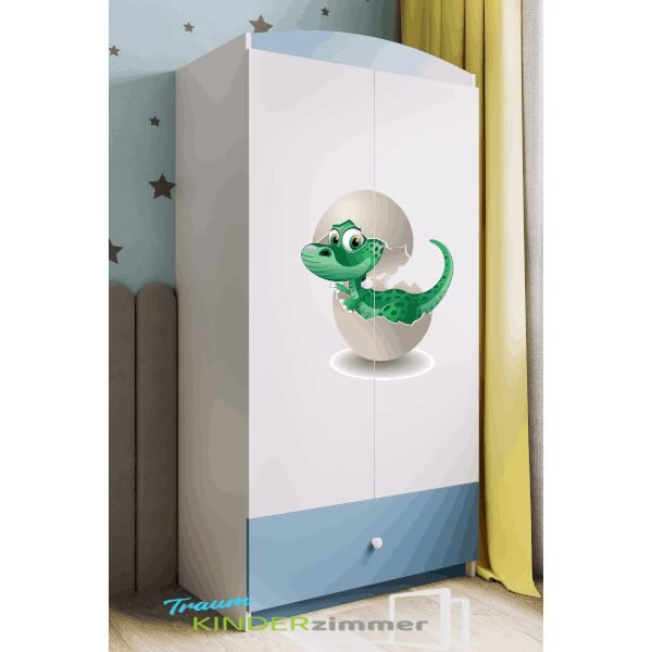 Schrank Dinosaurier Blau-Weiss