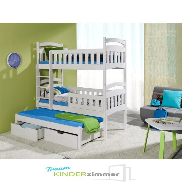 donna-weiss-leiter-4-stufen-min Donna Stockbett für 3 Personen mit Bettkasten weiss mit 4 Stufen Leiter