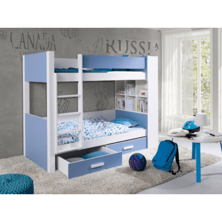 Stockbett Kinder Gerard für 2 Personen Weiss-Blau