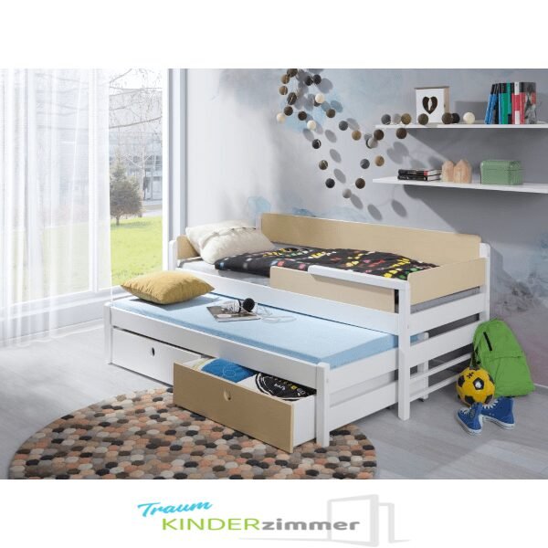 kinderbett-fuer-2-personen-mit-absturzsicherung-und-bettkasten-natalie-weiss-vanille-min Natalie Vollholz Kinderbett für 2 Personen mit Absturzsicherung und Bettkasten