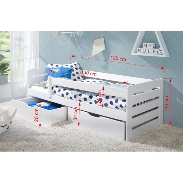 Belinda Vollholz Kinderbett Masse