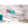 Rosa Vollholz Kinderbett 80x180 Masse