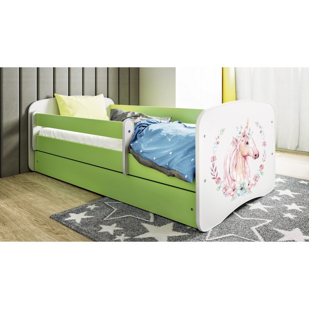 Kinderbett Unikorn Grün