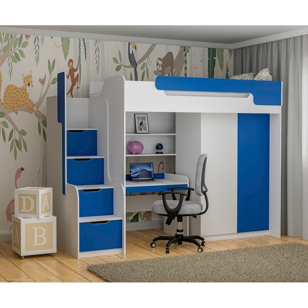 Galeriebett Dorian Blau